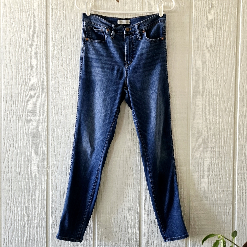MADEWELL 10" High Rise Skinny Stretchy Jeans Ankle Medium Wash sz 29
